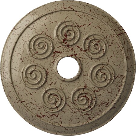 Spiral Ceiling Medallion (Fits Canopies Up To 4), 25 1/4OD X 4ID X 2P